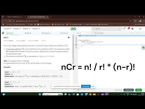 🤯 Stop Using Factorials! This is the Smartest Way to Solve nCr in Java 🚀 #potd