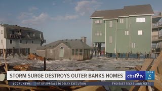 Storm Surge Sweeps Multiple Outer Banks Homes Into The Atlantic