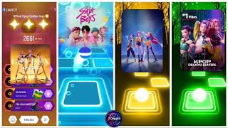 KPop Demon Hunters | Golden Days vs Soda Pop vs Takedown vs How it's done | Tiles Hop EDM Rush 