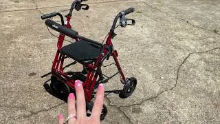 Drive Medical Aluminum Rollator Walker Fold Up and Removable Back Support Review