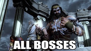 God of War III Remastered - All Bosses (With Cutscenes) HD