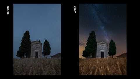 Post Processing XIV - Milky Way over Cappella di Vitaleta, Tuscany