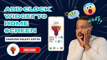 How To Add Clock Widget To Home Screen On Samsung Galaxy A55 5G | Step-By-Step Guide 2025!