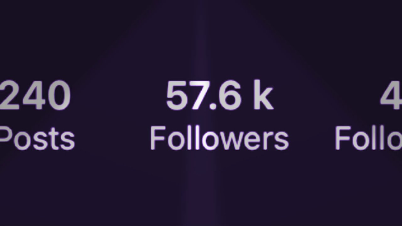 57.6k followers in 1 day - YouTube