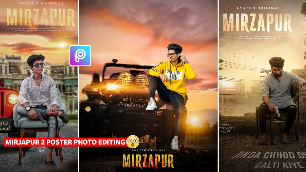 Mirzapur Photo Editing Tutorial in Picsart || Mirzapur Poster Photo Editing || CS EDITZ