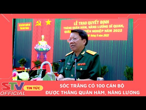 Video STV - Sóc Trăng thăng quân hàm, nâng lương cho cán bộ... - youtube