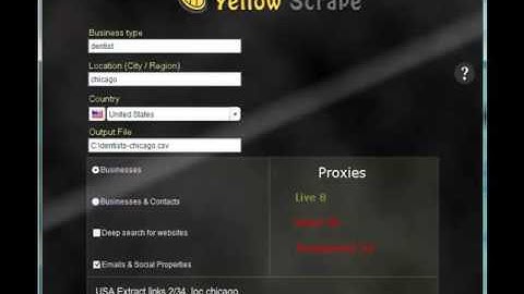 Yellow Scrape - Yellow Pages Scraper