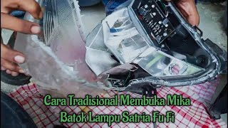 Buka mika reflektor Satria FU facelift