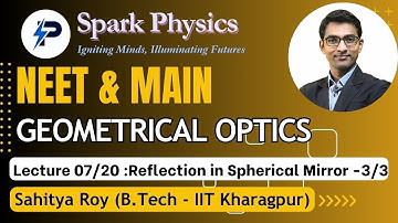 Geometrical Optics : Lec 07/20 | Spark Physics:Neet & Main Series| Class XII | Sahitya Roy(IIT KGP)