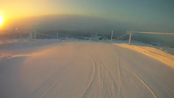 Skiing in Salla, Finnish Lapland - Front Red Slope
