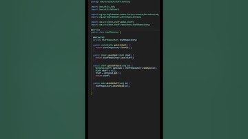 StaffService.java file for maven project using java spring boot & html thymeleaf and mysql via mvc