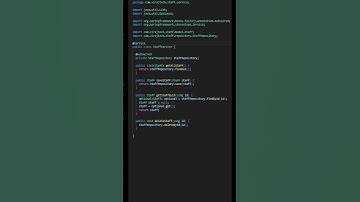 StaffService.java file for maven project using java spring boot & html thymeleaf and mysql via mvc