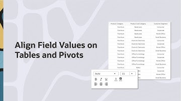Align Field Values on Tables and Pivots in Oracle Analytics