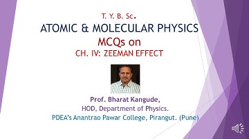 MCQs|TYBSc|AMP| Zeeman Effect|SPPU