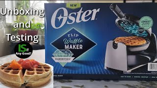 Oster Flip Waffle Maker Unboxing