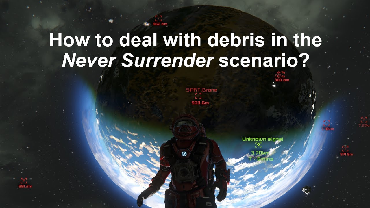How to clear debris / drones in the Never Surrender Scenario | Space Engineers
