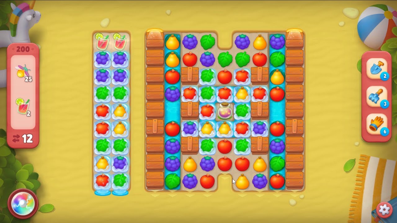 Gardenscapes level 200 - 12 Moves - No Boosters 