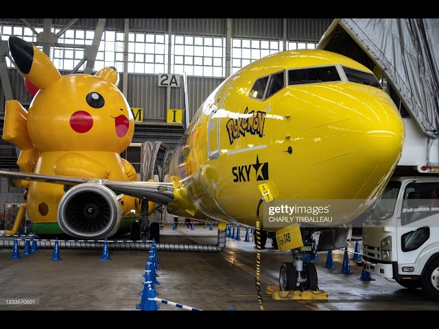 スカイマーク　PIKACHU JET BC1 BOEING 737-800 Skymark Airlines Pikachu-themed Boeing 737-800 [JA73AB