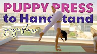 Puppy Press to Handstand Yoga Flow | Calisthenics x Yoga Vinyasa Flow Stren