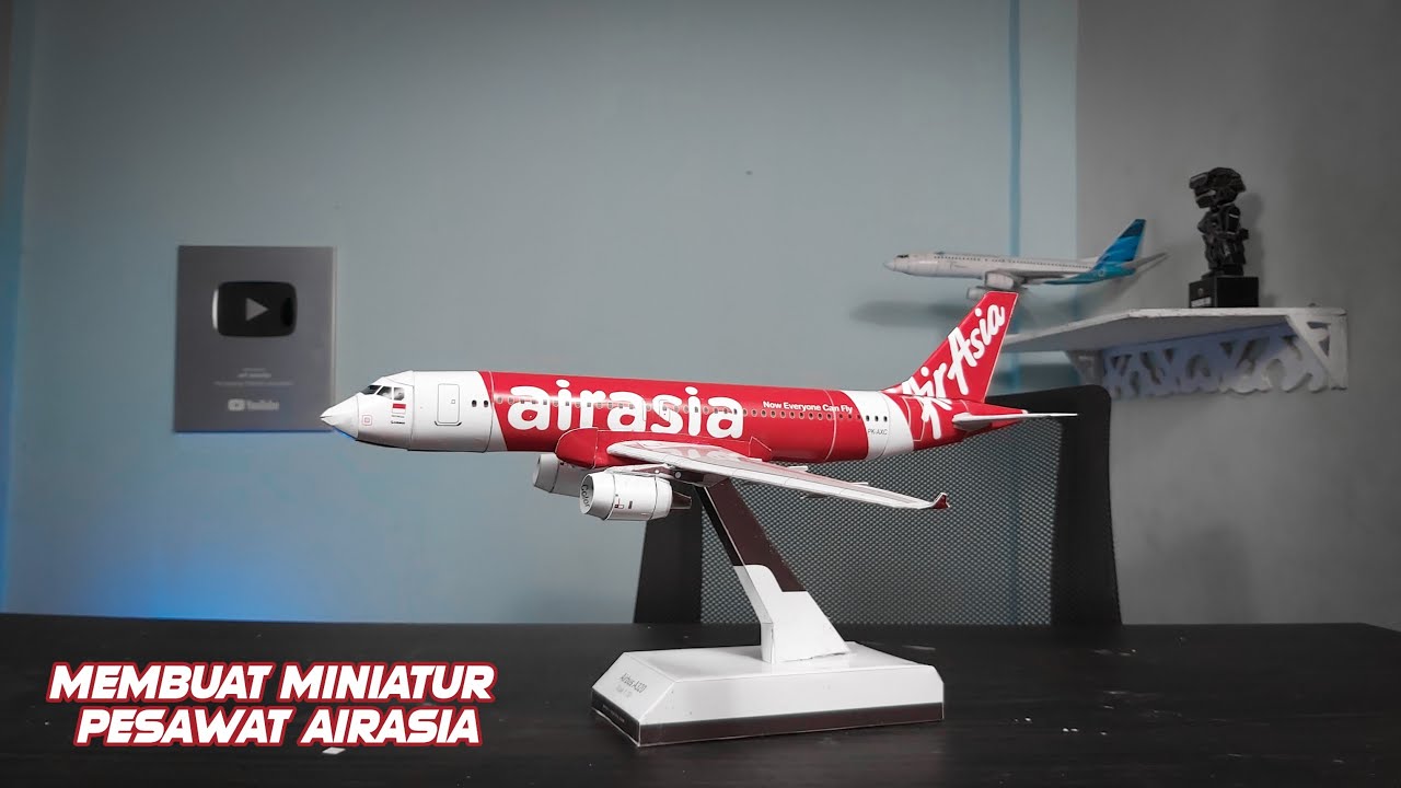 Membuat miniatur pesawat air asia dari kertas YouTube