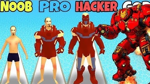 NOOB vs PRO vs HACKER vs GOD In Iron Suit! (All Levels)