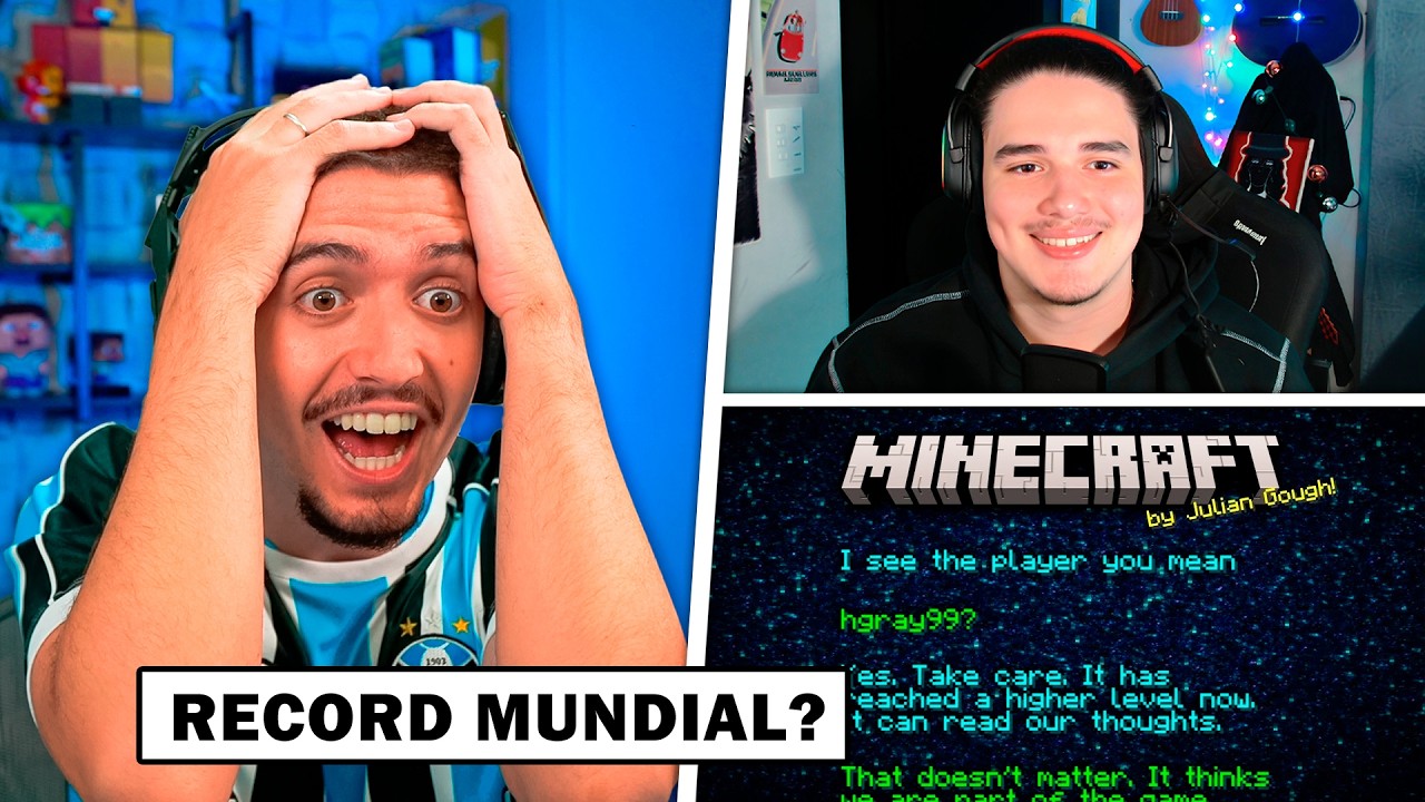 geleia reagindo ao pecanha zerando minecraft em 12 minutos
