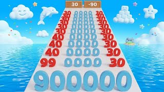 NUMBER MASTER: Numbers Run & Merge 3D | Level Up Numbers Game | Best Gameplay Walkthrough Part 9 screenshot 3