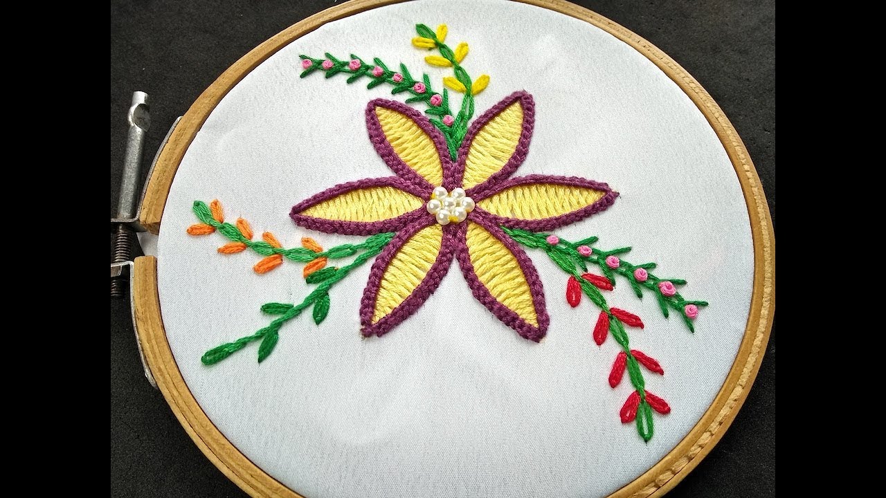 Ручная вышивка - Фэнтезийный цветочный стежок