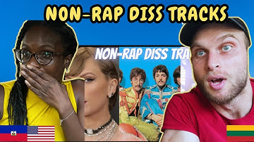 REACTION TO Non-Rap Diss Tracks | FIRST TIME WATCHING