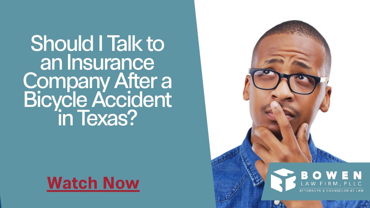 Should I Talk to an Insurance Company After a Bicycle Accident in Texas? | Find Out Now!