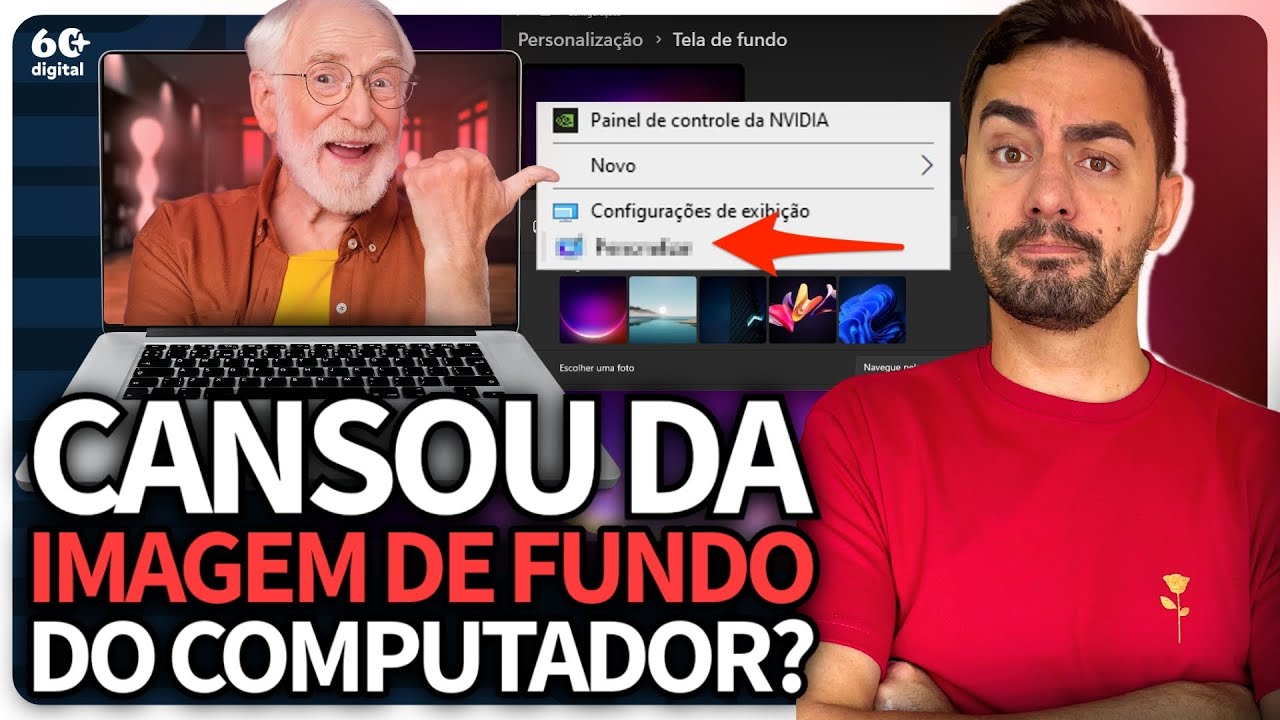 COMO TROCAR A IMAGEM DE FUNDO DO SEU COMPUTADOR? - YouTube