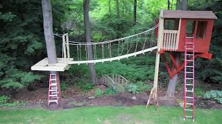 When my kids started hauling up blankets to make rooms in trees, I decided it was time to build a treehouse. This slideshow 