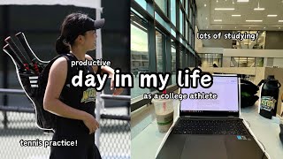 6AM PRODUCTIVE day in my life as a college athlete: studying, tennis, what i eat in a day!🍵