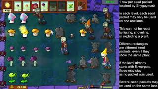 PvZ: 1 Row per Seed Packet - 2-7 (6 Slots)