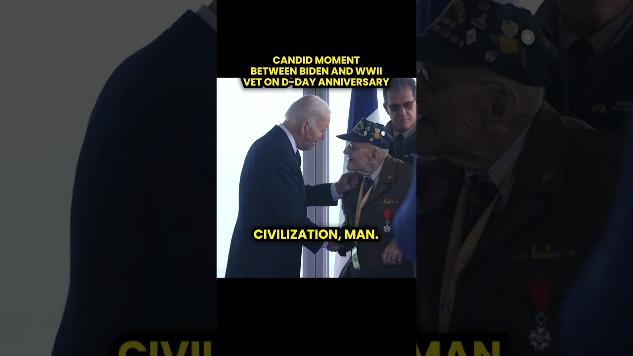 Beautiful CANDID Moment Between Biden and WWII Vet Caught on Camera
