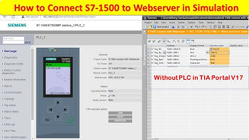 How to Connect S7-1500 to Webserver in Simulation Without Real PLC in TIA Portal V17 | Webserver