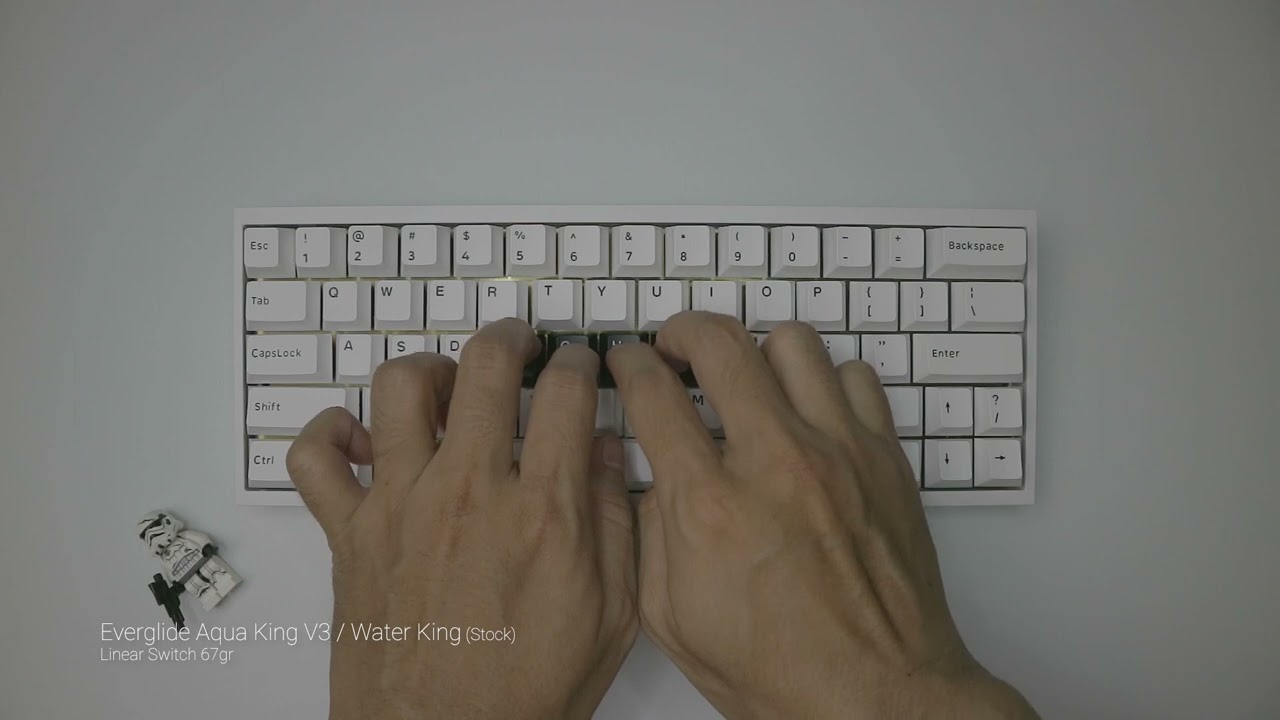 Everglide Aqua King V3 / Water King Linear Switch (Stock & Lubed) | Switch Sound Test