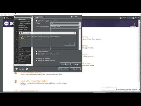Change Eclipse theme to dark