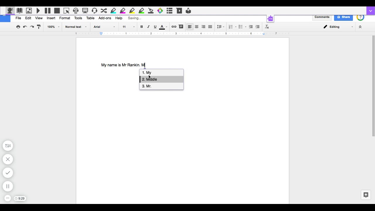Predictive Text in Read&Write for Google Chrome YouTube