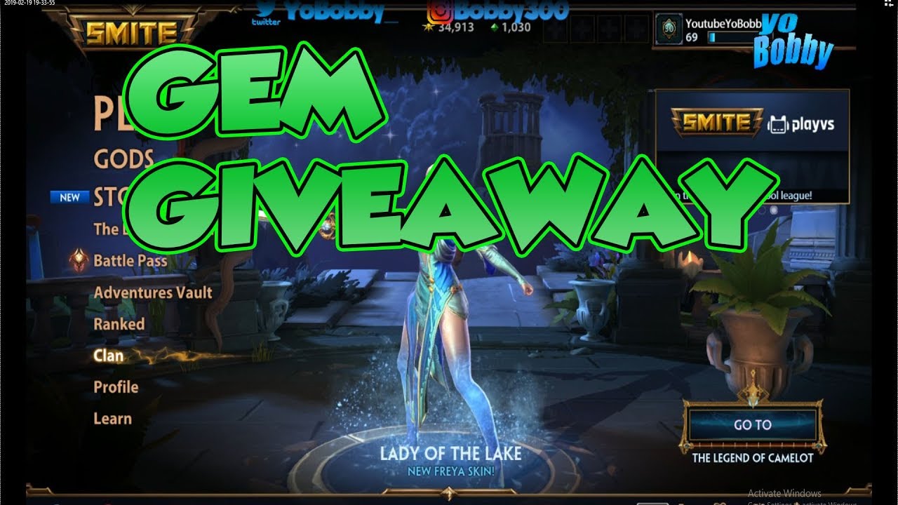 SMITE GEM GIVEAWAY YouTube