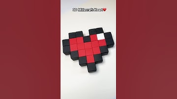 DIY Minecraft HEART Easy NO Glue❤️