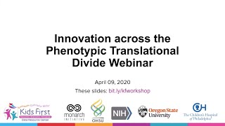 Innovation Across the Phenotypic Translational Divide Webinar