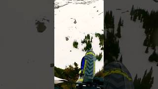 POV: Jumping a bike off a 450ft cliff in the mountains 🏔️