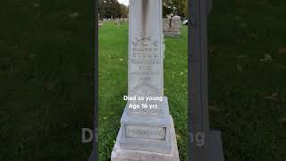Died so young. Anderson, Indiana cemetery. #shorts