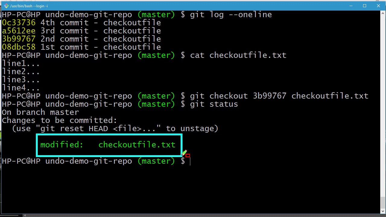 034 Checking out files in a Git repository Lab - YouTube