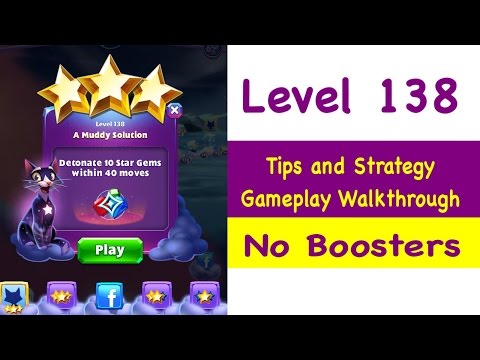Bejeweled Stars Level 138 Tips and Strategy Gameplay Walkthrough No Boosters