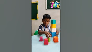 Stacking cubes - Montessori activity