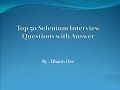 Top 50 Selenium Interview Questions with Answers