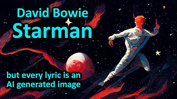 Starman - but every lyric is an AI generated image