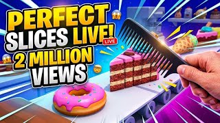 Perfect Slices Live 🍩🍩🍩 | ASMR Game | Fruit and Vegetables Cutting Game | 2 Million Views  screenshot 4